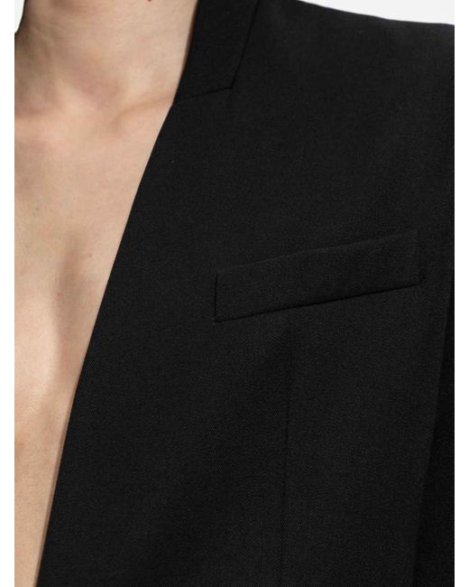 The Attico Black Wool Gabardine Jacket