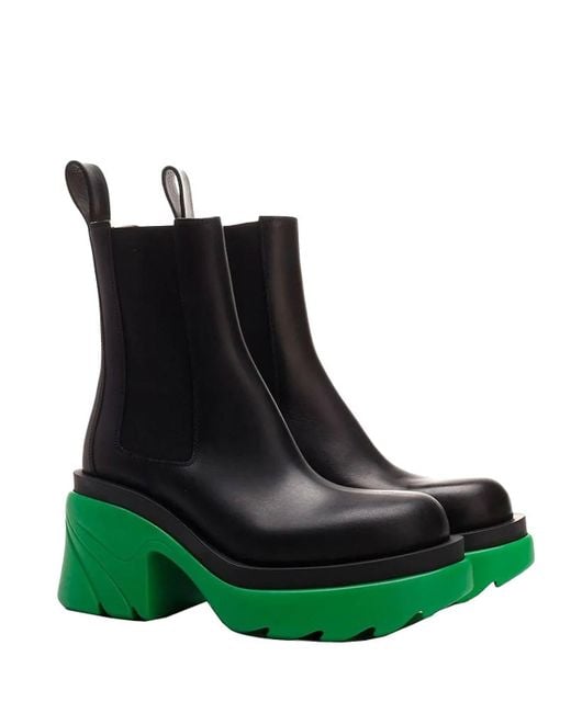 Bottega Veneta Green Ankle Boots