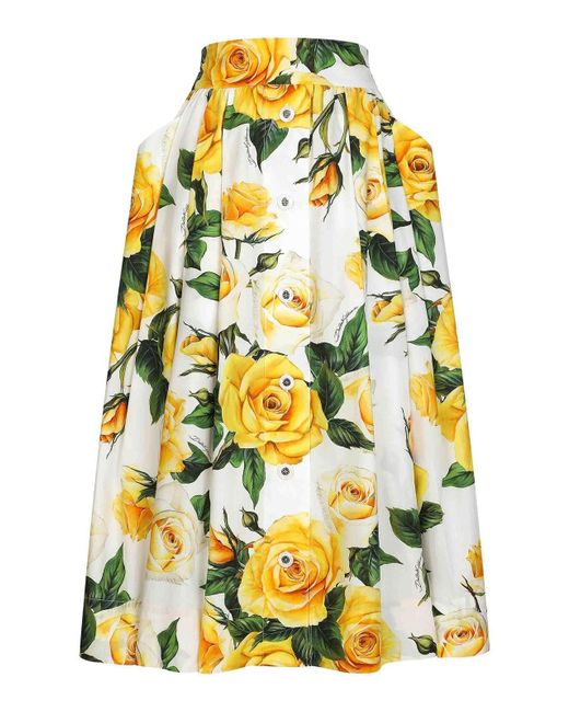 Dolce & Gabbana Yellow Circle Skirt