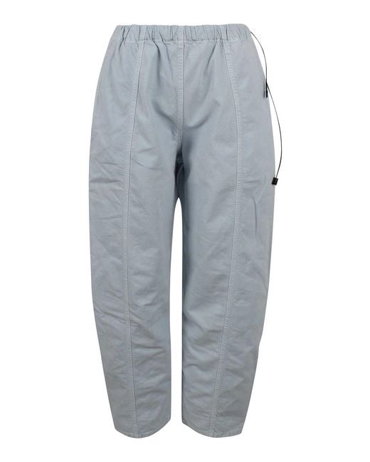 Haikure Gray Angel Flare Trousers With Drawstring Waist