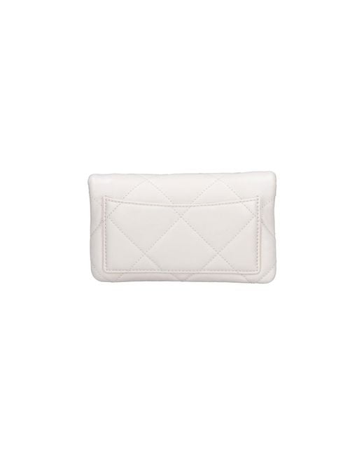 Tory Burch White Kira Chain Wallet