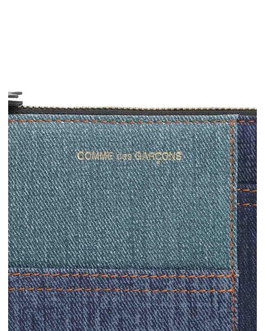 Comme des Garçons Blue Patchwork Pouch