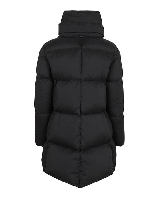 Herno Black Long Padded Quilted Down Jacket