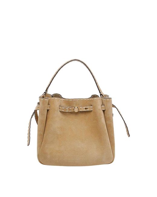 Tory Burch Metallic Suede Romy Bucket Bag