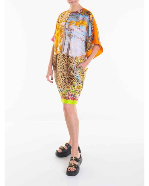 Moschino Multicolor Silk Dress