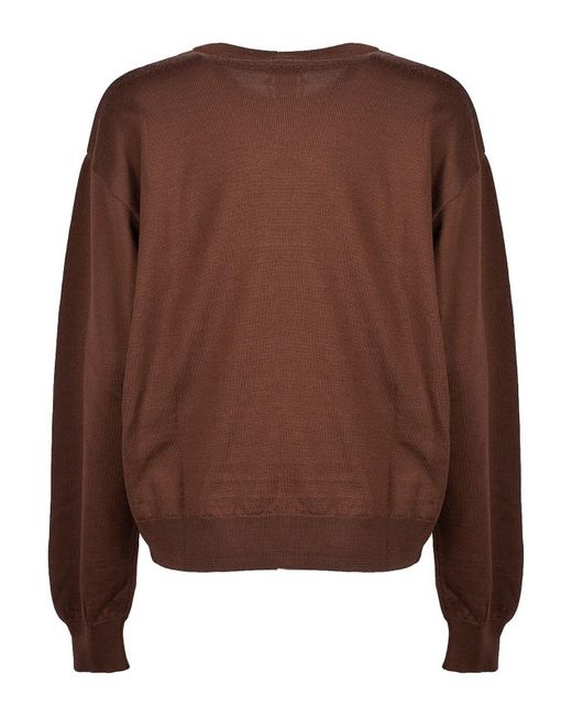 Moschino Brown Clock Jumper