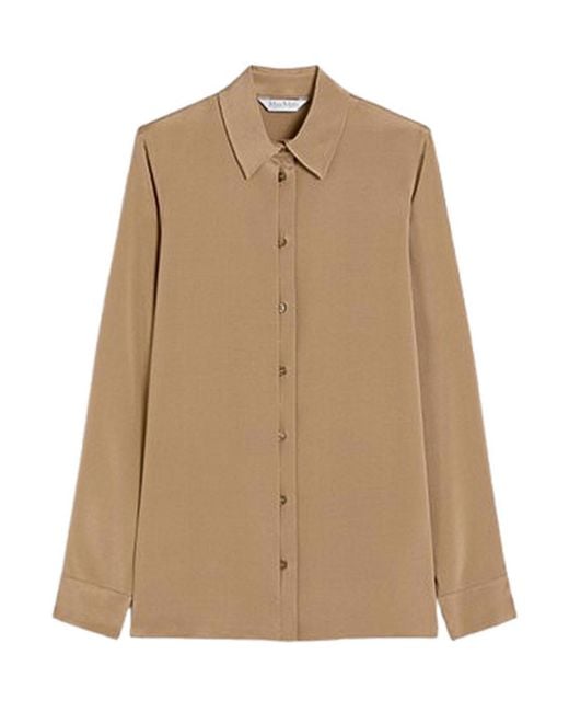 Max Mara Natural Stretch Silk Cady Shirt