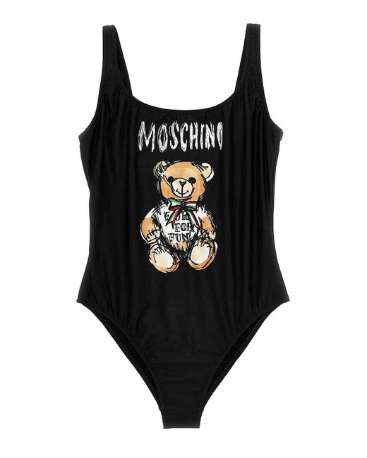 Moschino Black Teddy Bear Beachwear