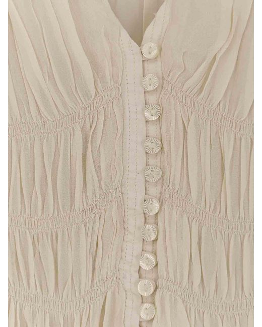 Isabel Marant Natural Marant Etoile Viscose Briane Dress