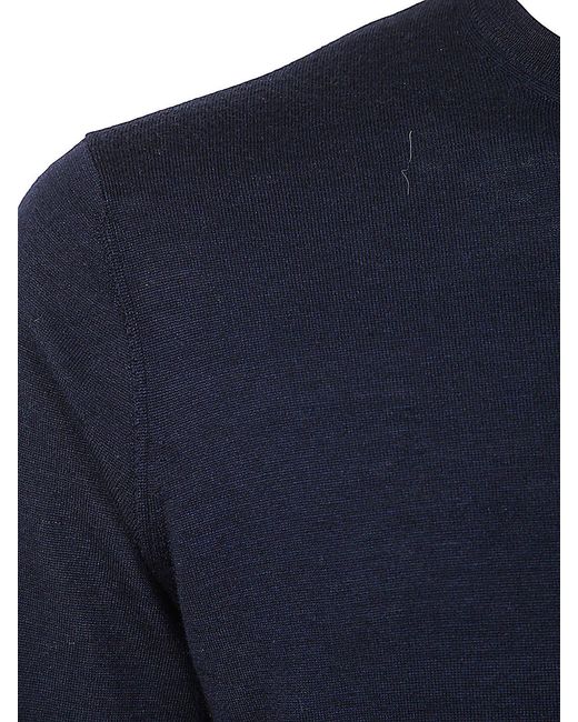 FILIPPO DE LAURENTIIS Blue Round Neck Pullover for men