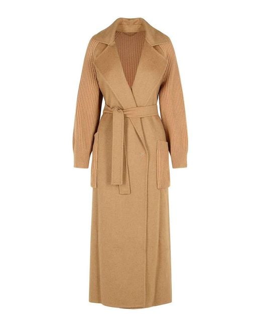 Max Mara Natural Berard 1234 Camel Wrap Coat