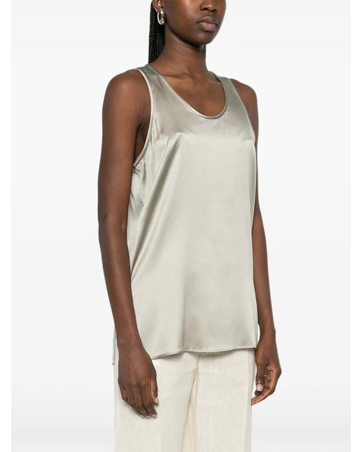 Brunello Cucinelli Gray Blouse