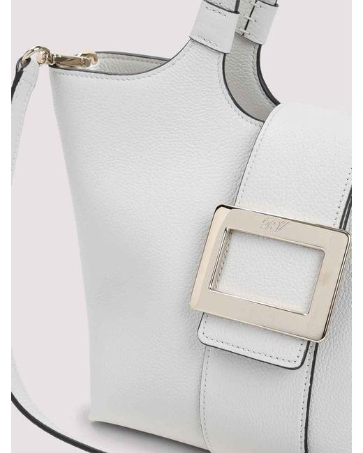 Roger Vivier White Shopping Mini Bag