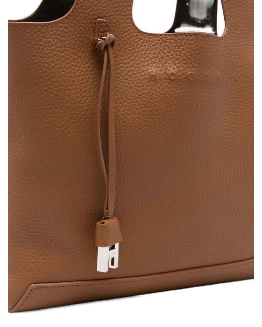 Hogan Brown Small Leather Tote