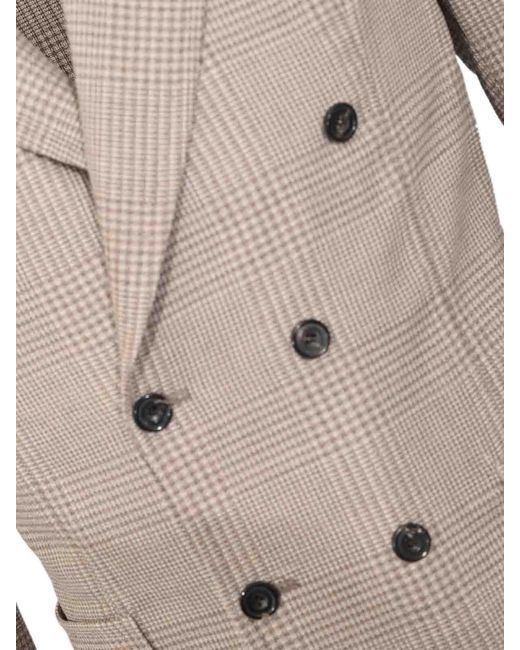 Sartorio Napoli Natural Double-Breasted Prince Of Wales Jacket for men