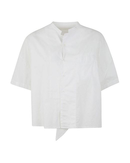 Y's Yohji Yamamoto White N-half Sleeve Box Shirt