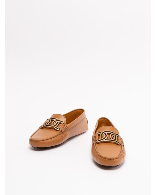 Tod's White Chain Gommino Loafers