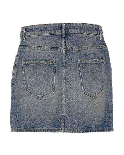 Givenchy Blue Mini Denim Skirt
