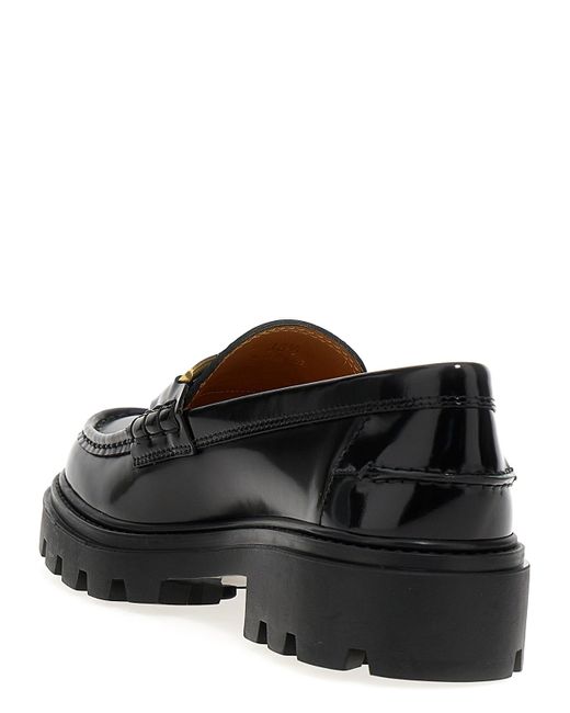 Tod's Black Chain Loafers