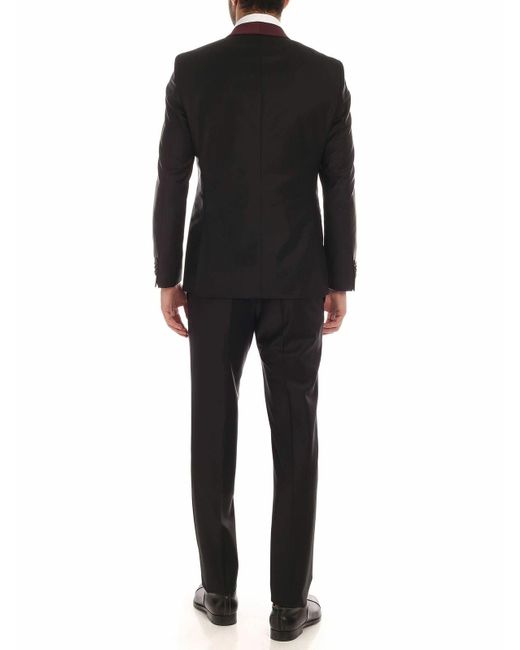 Karl Lagerfeld Black Suit With Details for men