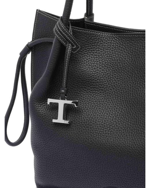 Tod's Black Medium Leather Bucket Bag