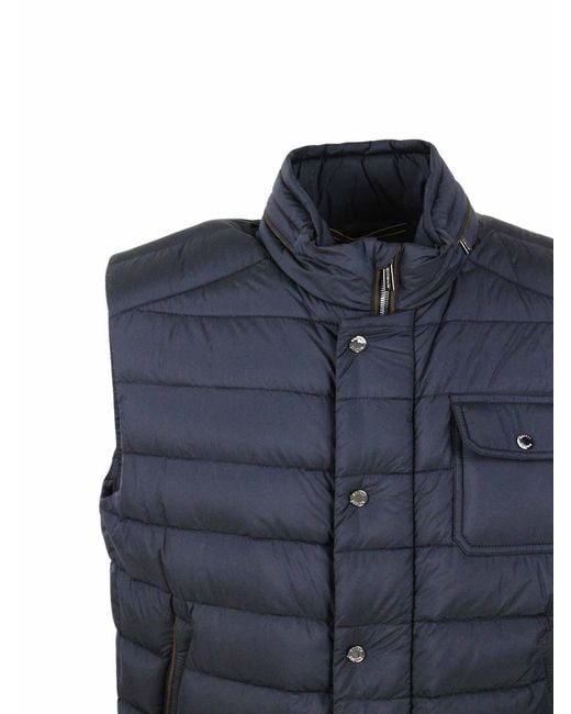 Moorer Blue Padded Vest for men