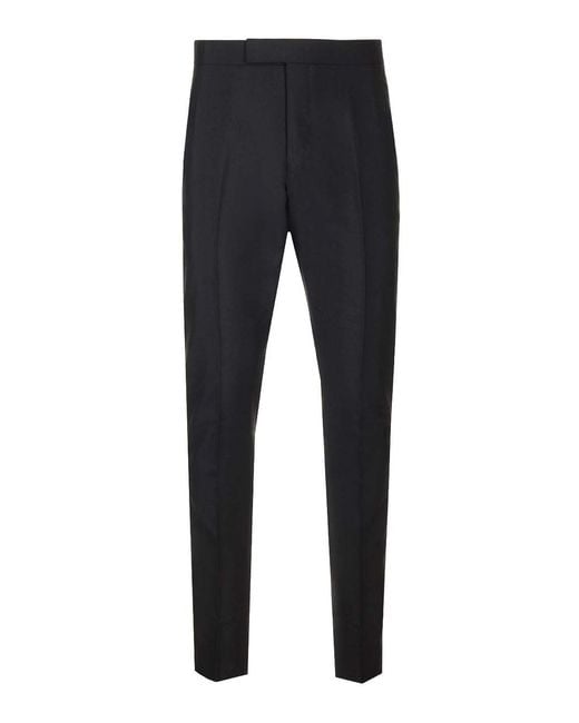 Thom Browne Blue Skinny Trousers for men
