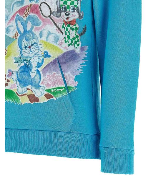 KENZO Blue Cartoon' Hoodie