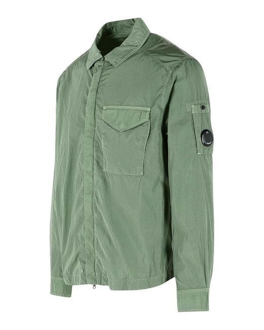 C P Company Green Polyamide Jacket for men