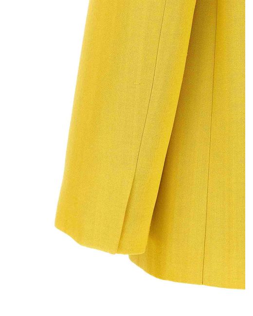 Jil Sander Yellow Single-Breasted Blazer