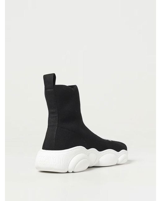 Moschino Black High Sock Sneakers