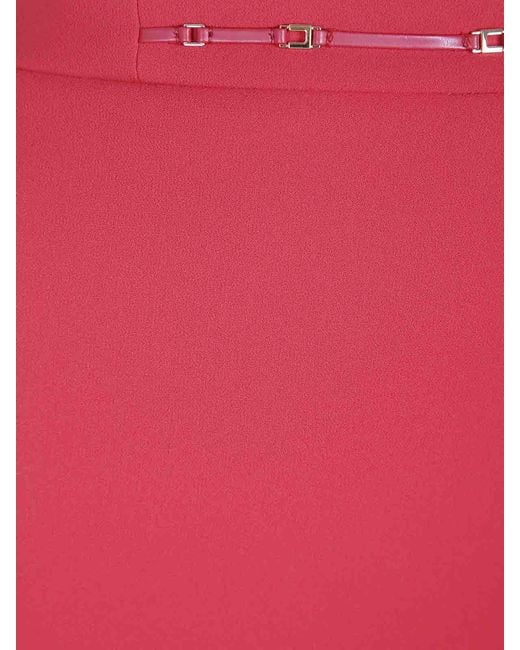 Elisabetta Franchi Pink Midi Skirt