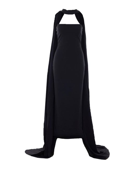 Solace London Black Martine Midaxi Dress