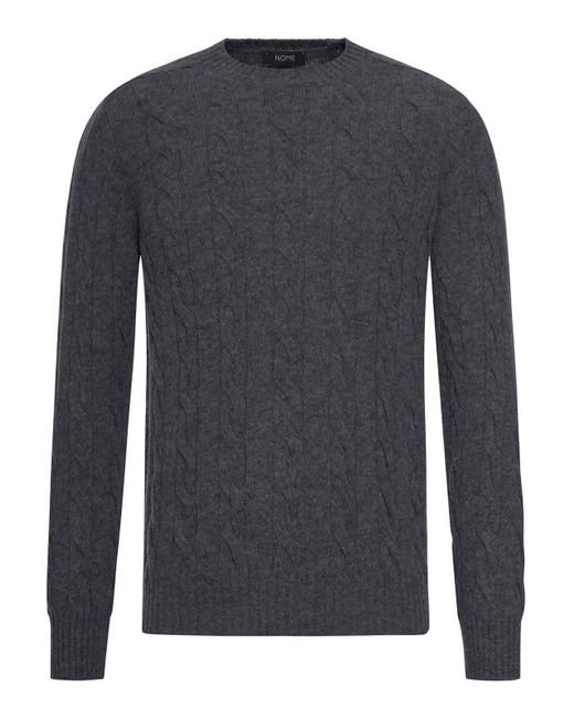 Nome Blue Wool Sweater for men