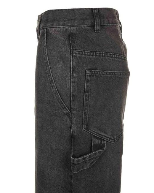 Isabel Marant Black Solene Workwear Jeans
