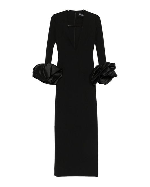 Solace London Black Valerie Maxi Dress