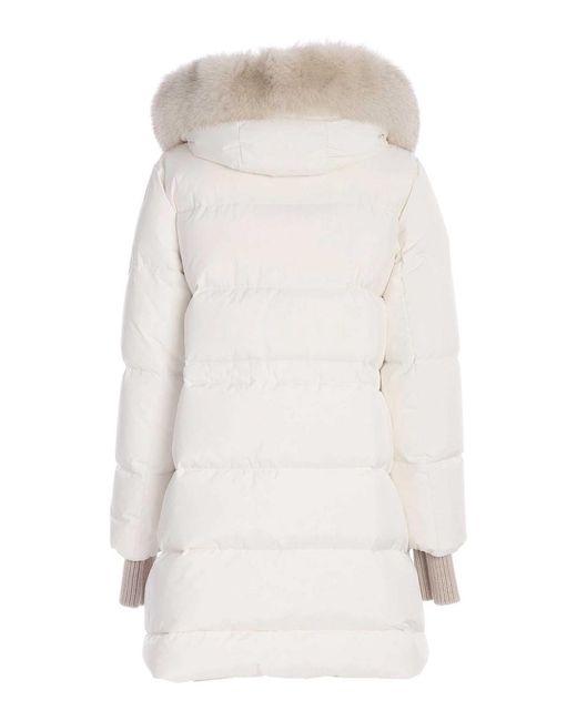 Moorer White Parka Down Jacket