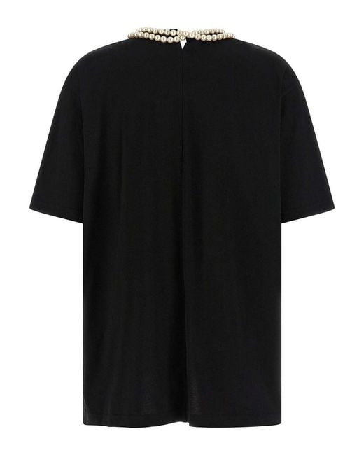 Junya Watanabe Black Pearl Necklace T-Shirt