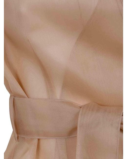 Antonelli Natural Elia Organza Silk Belted Waist Coat