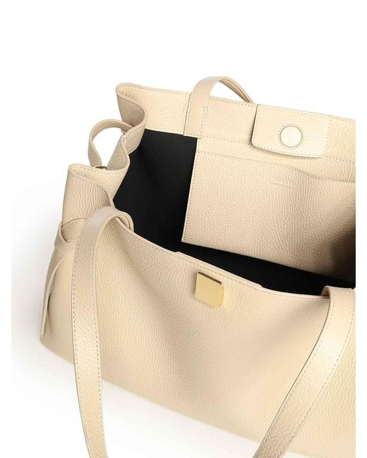 Yuzefi Natural Gyoza Leather Tote Bag
