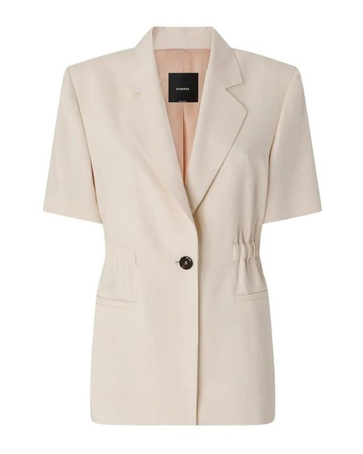 Pinko Natural Assago Frisottino Swan Jacket