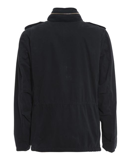 Aspesi Blue Extractable Hooded Jacket for men