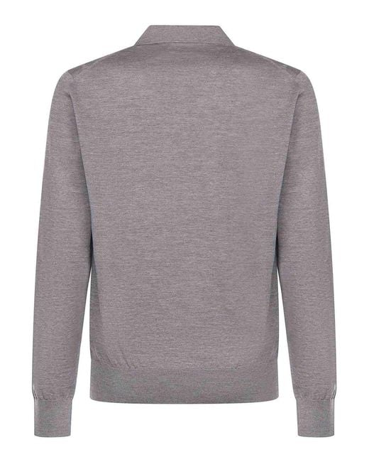 Dolce & Gabbana Gray Wool Polo for men