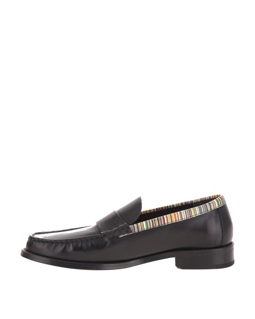 Paul Smith Black Cassini Signature Stripe Loafers