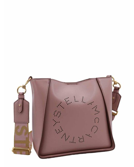 Stella McCartney Purple Stella Logo Vegan Leather Shoulder Bag