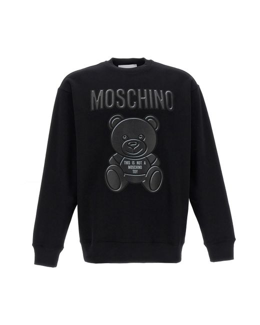 Moschino Black Teddy Sweatshirt for men