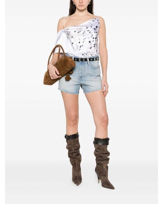 IRO White Venuzia Printed Top