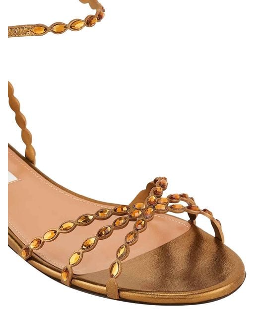 Aquazzura White Love Struck Flat Sandals