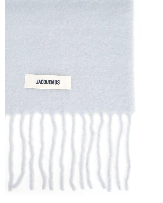 Jacquemus White Wool Blend Scarf