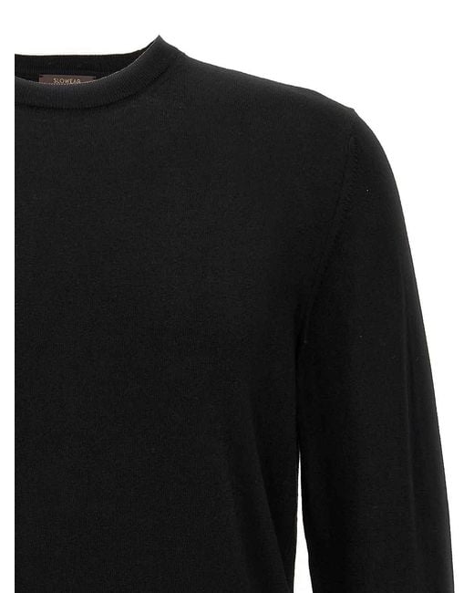 Zanone Black Flexwool Wool Sweater for men